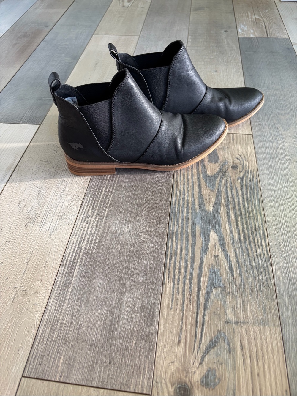 Rocket Dog Black Leather Chelsea-Style Ankle Boots